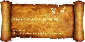 Marinkovics András névjegykártya