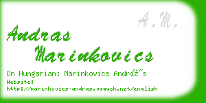 andras marinkovics business card